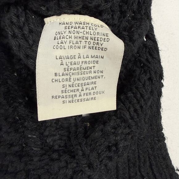 Ralph Lauren Denim & Supply Black Cable Knit Cotton Sweater Unisex L/G - Picture 8 of 10